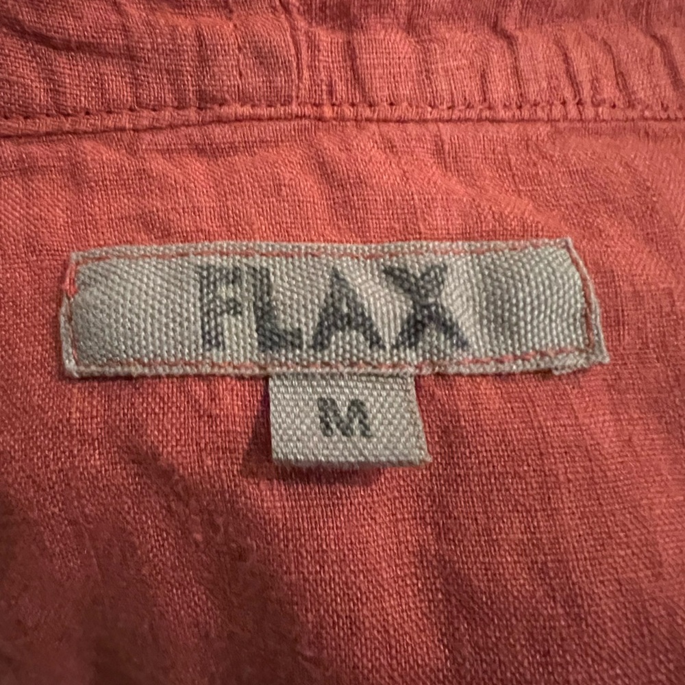 Flax Linen Coral Jacket with Hood - Picture 5 of 5